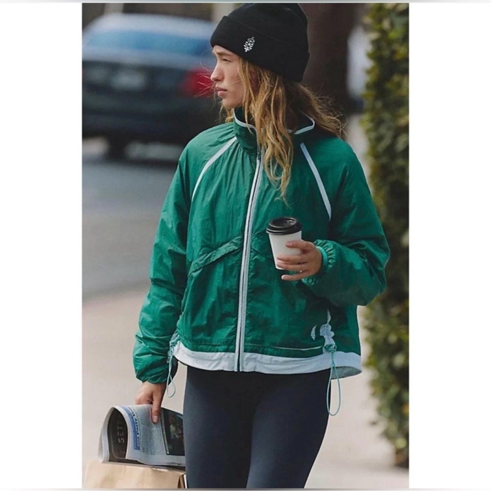 FP Movement Earth Gem Packable Zip Up Jacket in Green NWOT gorpcore